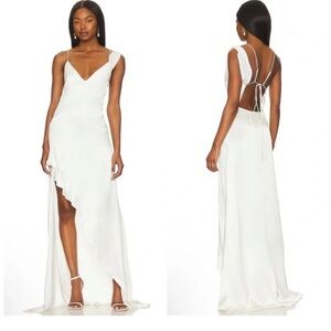 Elegant White Asymmetrical Dress